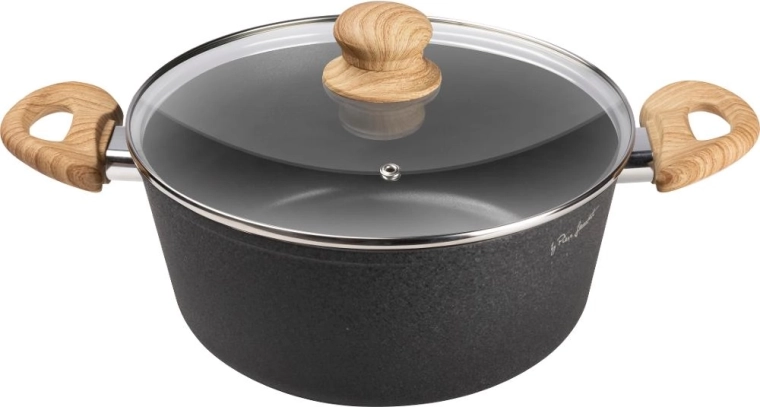 Cacerola Lamart Natur con tapa, 24 cm