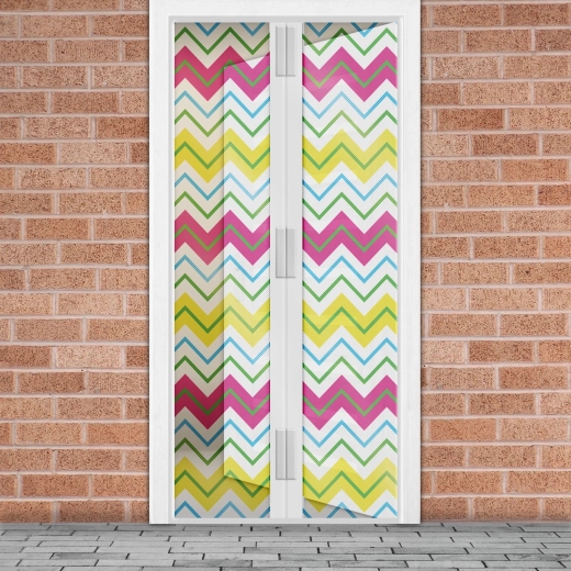 Mosquitera magnética para puertas con estampado ondulado 100 × 210 cm