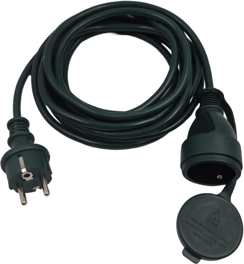 Cable alargador de jardín 10 m, verde - 1 pieza