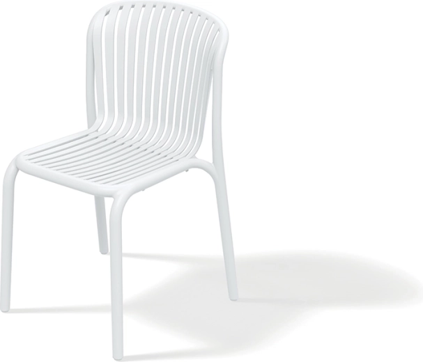 Silla de jardín de plástico Brene blanca