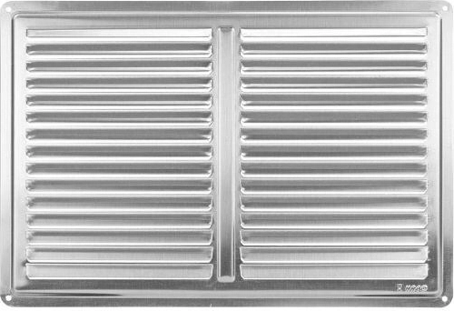 Rejilla de ventilación 300 × 200 mm de acero inoxidable