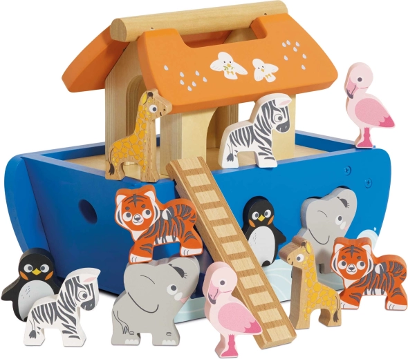 Le Toy Van arca de Noé – clasificador encajable de formas de madera con animalitos