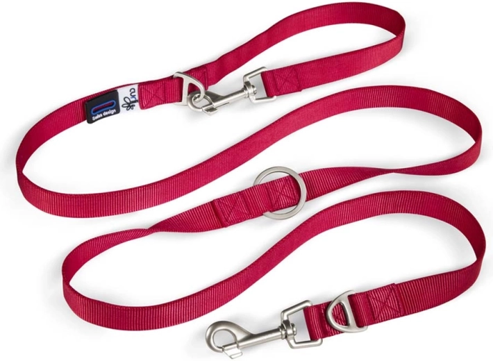 Correa ajustable de nailon Curli para perros roja L 200 × 2 cm