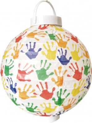 Farolillo de papel de 20 cm a pilas