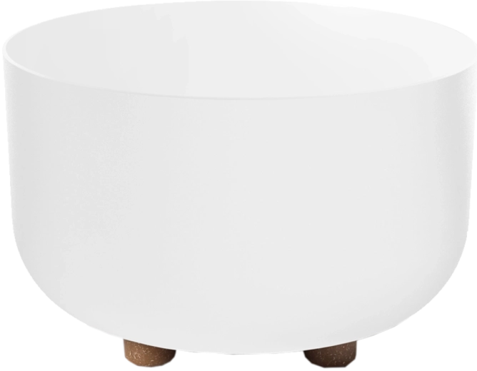 Cuenco para flores SOFIA 27 cm blanco mate con patas