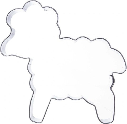 Cortador de acero inoxidable Orion para galletas, forma de cordero, 10 cm