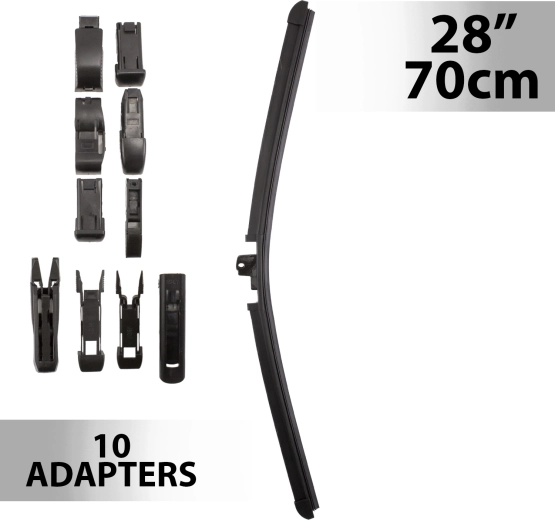 Limpiaparabrisas Carguard de 28″/70 cm con 10 adaptadores