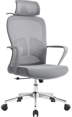 Silla de oficina ergonómica Baby Mix con reposacabezas y soporte lumbar negra