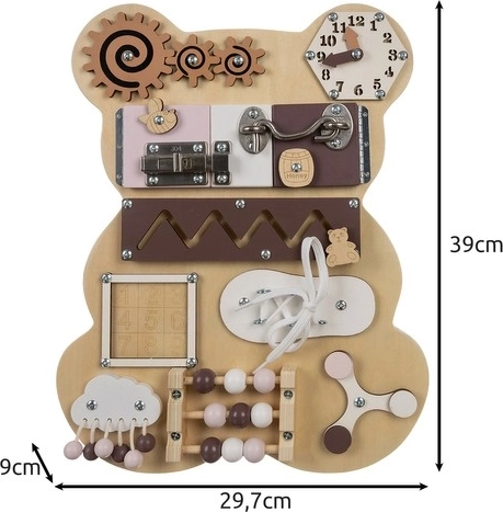 Juguete sensorial educativo con forma de osito