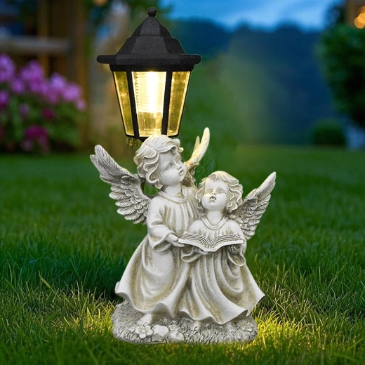 Farol solar con luz cálida