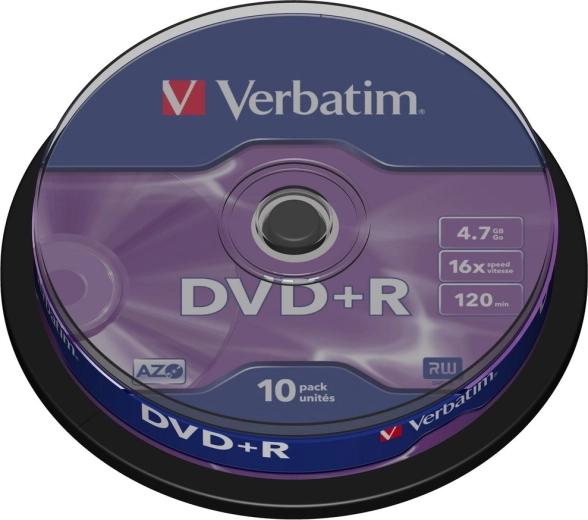 Verbatim DVD+R Matt Silver 4,7 GB 16x - 10 unidades