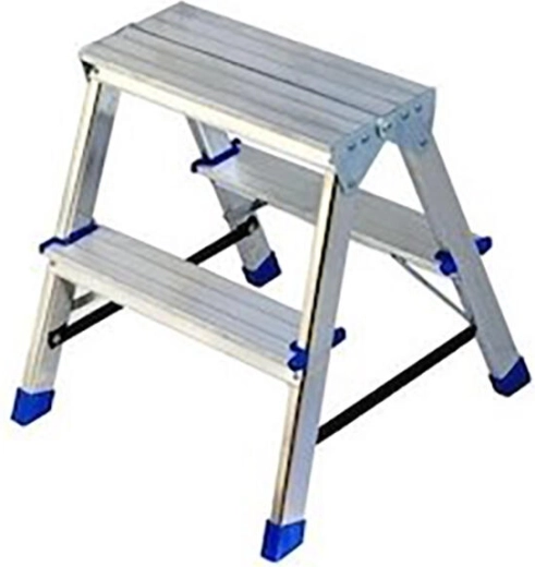 Escalera de aluminio de doble cara con 2 peldaños ELKOP