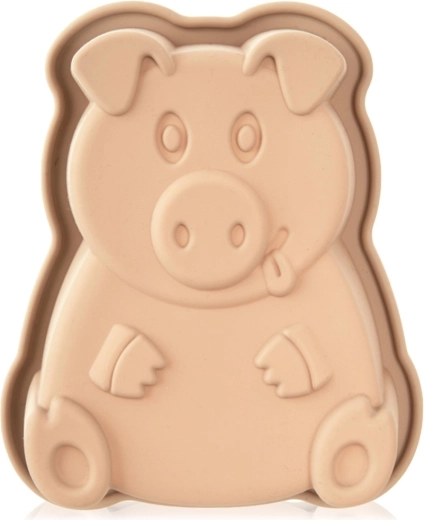 Molde de silicona para hornear con forma de cerdito 18 × 14,5 × 4,5 cm