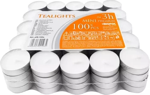 Velas de té 3 h – paquete de 100 uds.
