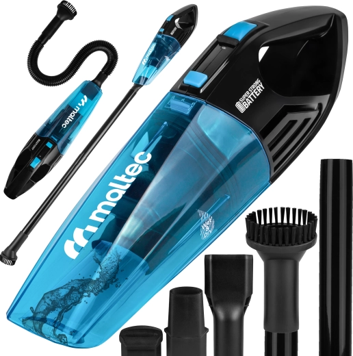 Aspiradora de mano inalámbrica maltec cyclone wet & dry 12v1 80 w, 0,5 l