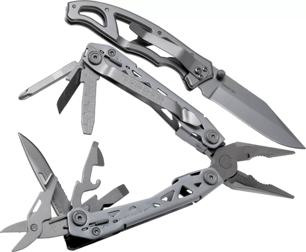 Set Gerber Suspension NXT y Paraframe – alicates multifunción (15 funciones) y cuchillo de bolsillo