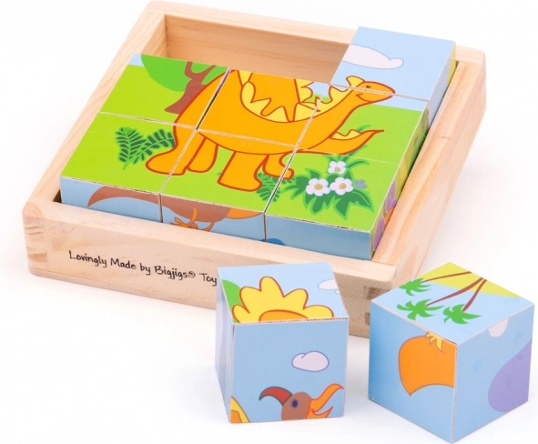 Velkéjigs Cubos con imágenes Dinosaurios 9 cubos