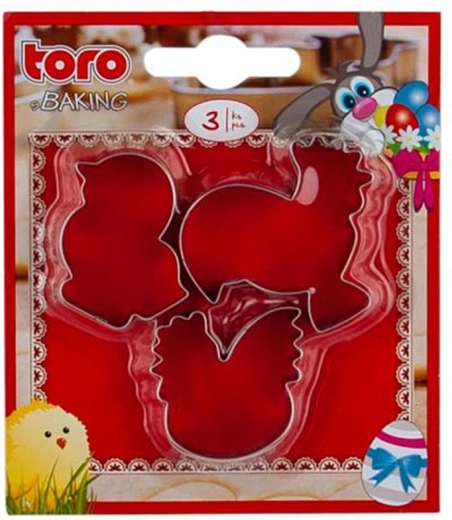 Cortadores de Pascua – gallo, gallina y pollito, set de 3 uds