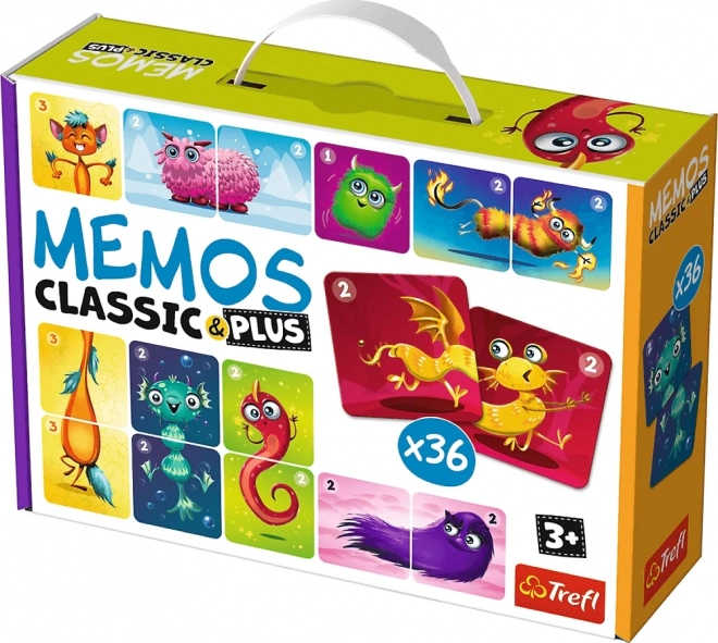 Pexeso Classic & Plus Monstruitos adorables 3 en 1