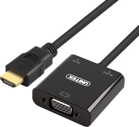 Adaptador HDMI a VGA + audio
