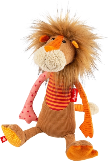 Primer león de peluche patchwork 32 cm Sigikid