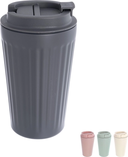 Taza termo de viaje 500 ml con tapa (acero inoxidable/plástico), surtido de colores