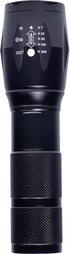 Cuerpo de aluminio resistente y potencia de 300 lm