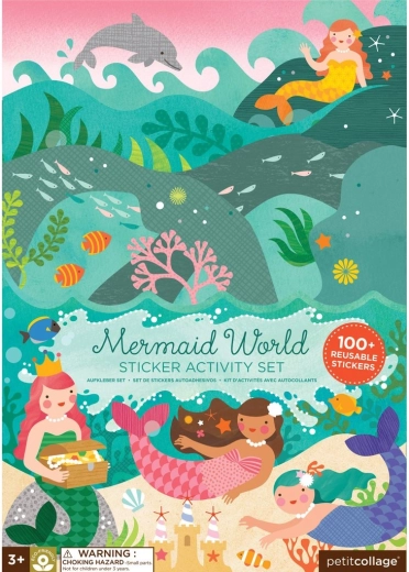 Petit Collage pegatinas reutilizables con escenario – Mundo de la sirena