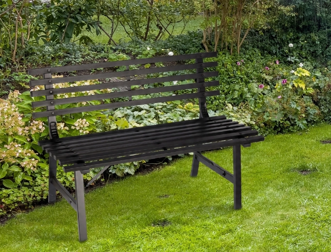 Elegante diseño negro para cualquier jardín