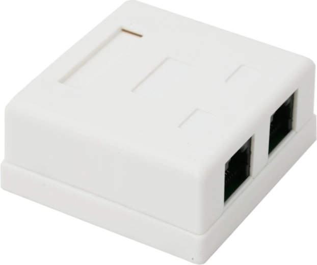 Toma de pared doble RJ45 UTP Cat.5