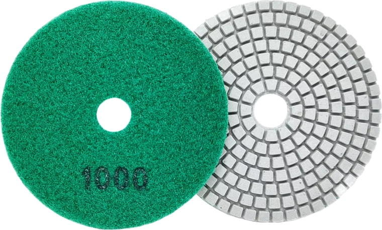 Juego de discos de pulido diamantados de 80 mm para azulejos y piedra, en seco y en húmedo, con velcro – grano 1000, 10 uds.