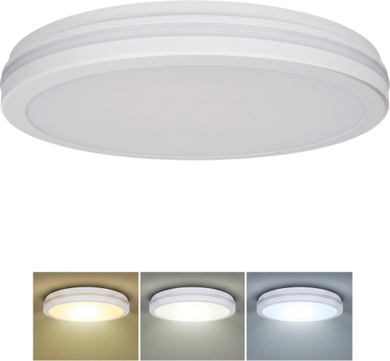 Lámpara LED de techo Solight Gari 44 W 3960 lm 3CCT IP65 40 cm blanca