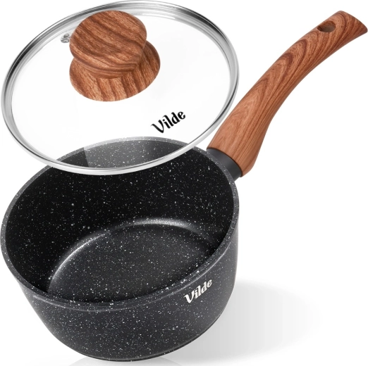 Cazo con superficie de granito y tapa de vidrio 16 cm, 1,2 l