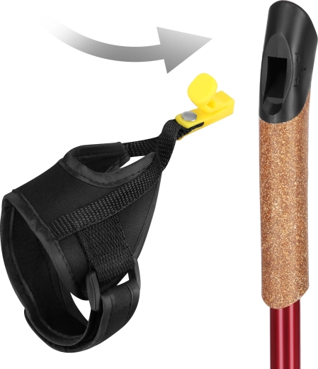 Empuñaduras ergonómicas de corcho con dragonera de liberación rápida