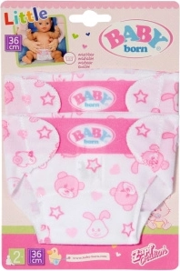 Pañales BABY born para muñecas de 36 cm - 2 unidades