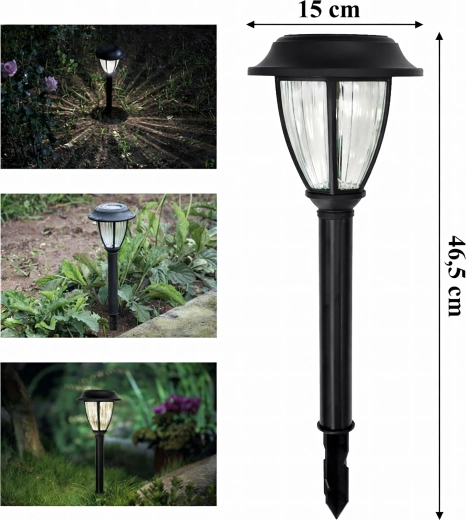 Juego de 10 faroles solares LED de jardín para clavar en el suelo