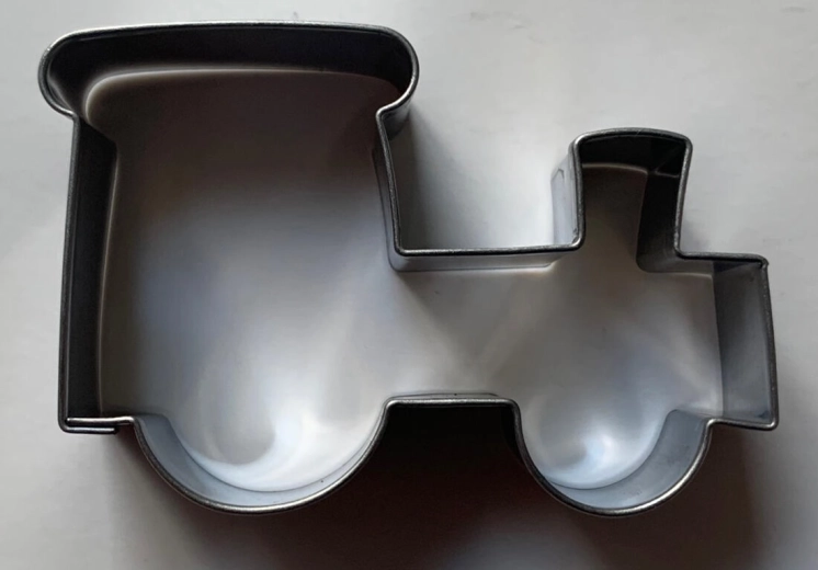 Cortador de galletas con forma de tren de acero inoxidable