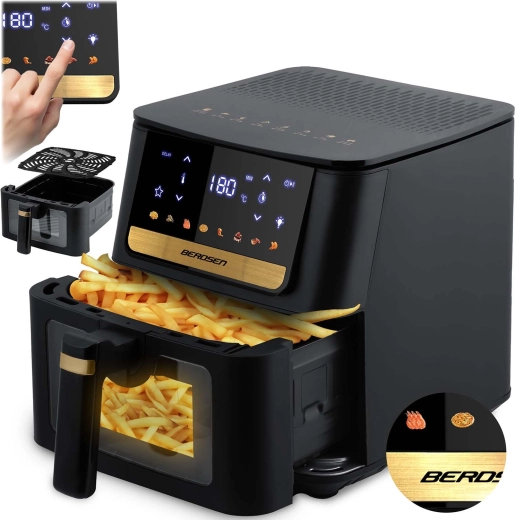 Freidora de aire BERDSEN 6,5 l 1700 W con pantalla táctil