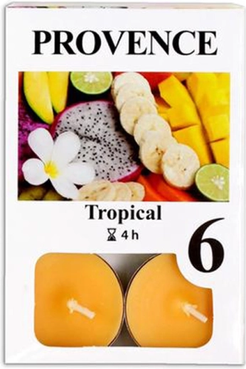 Velas de té con aroma tropical, 6 uds