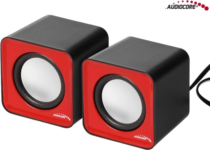 Altavoces para ordenador Audiocore AC870R 6 W USB (plateado-negro)