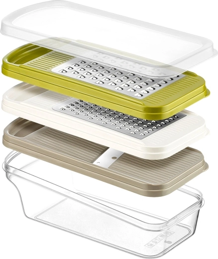 Rallador de cocina Orion con recipiente 3 en 1