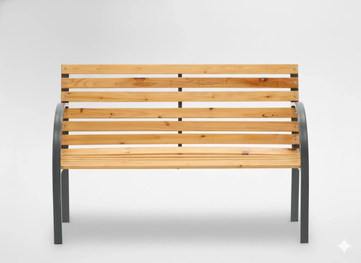 Banco de jardín de madera 120 × 60 × 82 cm GARDENLINE