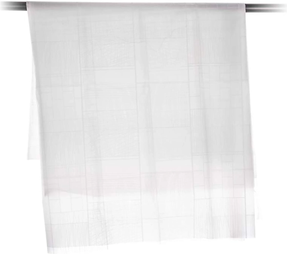 Cortina de ducha PEVA blanca – decorado de cubos 180 × 200 cm