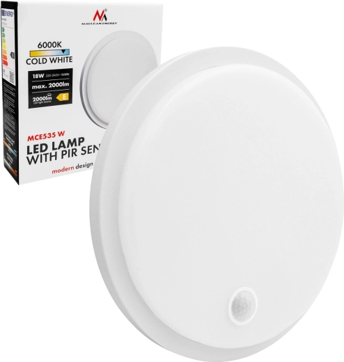 Lámpara LED con sensor de movimiento PIR Maclean MCE535 - 1 pieza