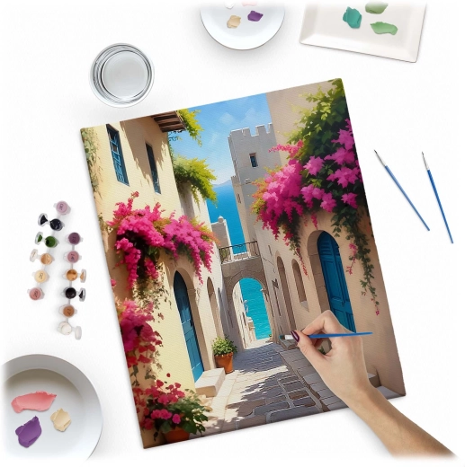 30 pinturas acrílicas intensas y 3 pinceles