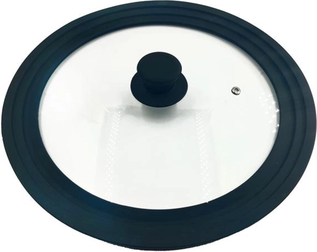 Tapa universal de vidrio templado con válvula 28–32 cm