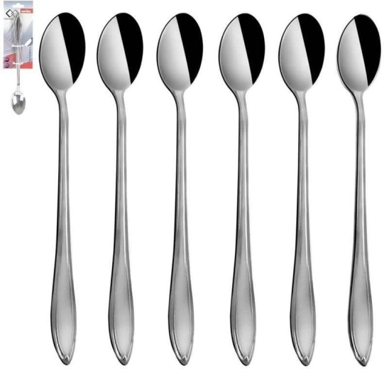Cucharillas de cóctel de acero inoxidable CONIC, 6 uds