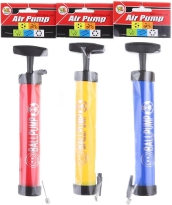 Bomba de mano para inflar de 24 cm con boquillas