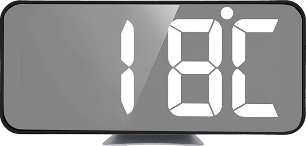Pantalla LED con cambio entre la hora y la temperatura