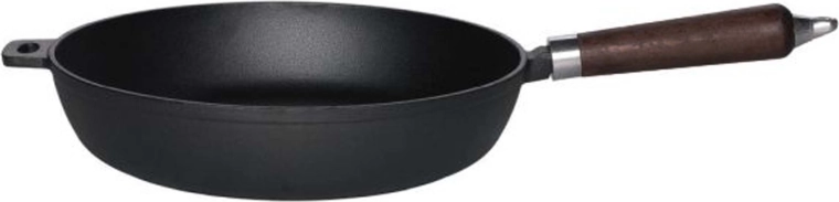 Sartén de hierro fundido Kitchisimo 24 cm con mango de madera